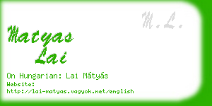 matyas lai business card